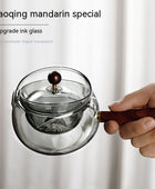 Rotating Heat-resistant Glass Tea Pot